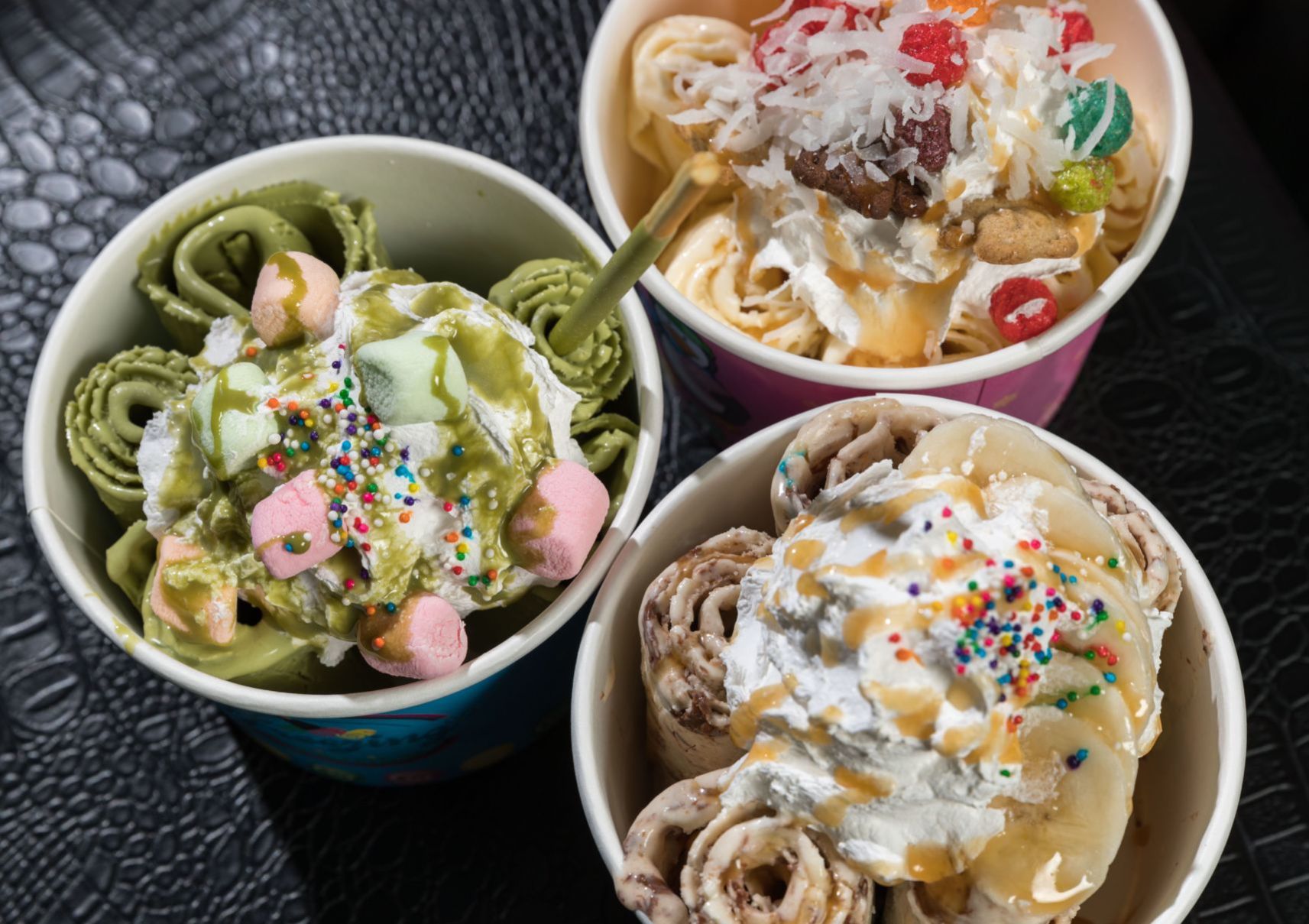 Freezing Thai Rolled Ice Cream